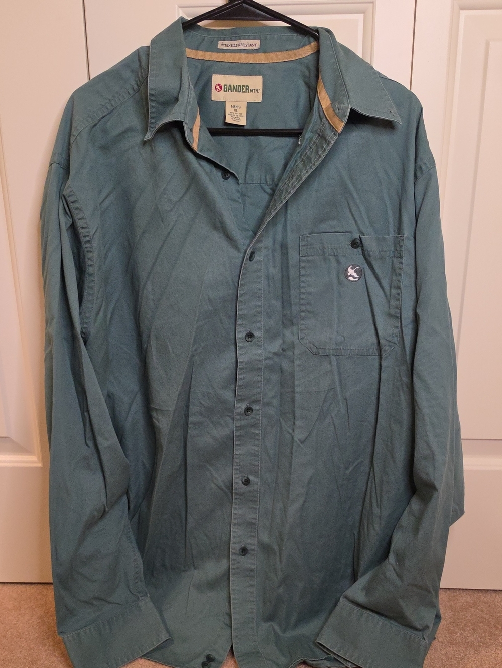 Gander Mountain Teal Green Long-Sleeve Button-Up Shirt